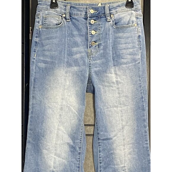Altard State Super Flare Light Wash Jeans Sz 27 Stretch Button Fly High Waist - Picture 2 of 11